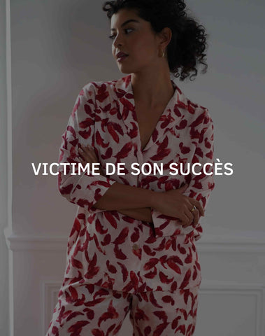 Pyjama Nêge Paris chemise pantalon rouge bordeaux 100% tencel lyocell certifié oeko-tex no-wdf